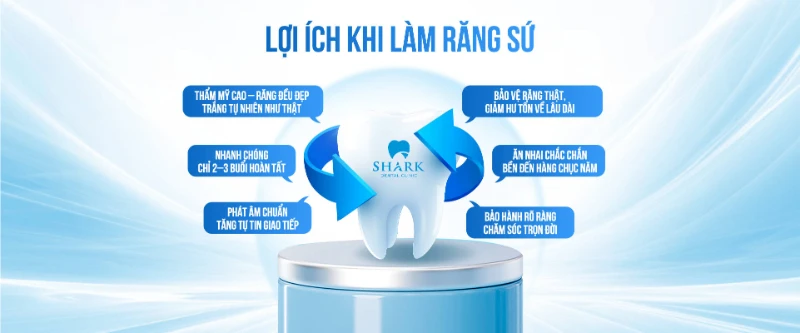 Lợi ích lớn nhất khi bọc sứ là mang lại vẻ đẹp thẩm mỹ cho nụ cười