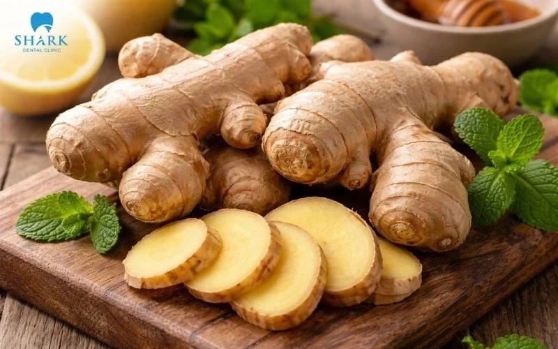 Gừng được xem là một nguyên liệu tự nhiên giúp cải thiện tình trạng hôi miệng hiệu quả