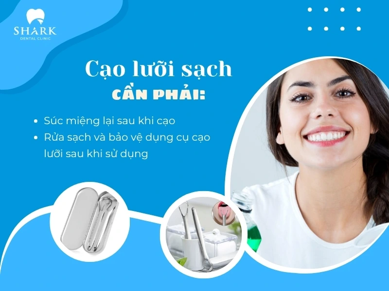 Cạo lưỡi xong cần vệ sinh lưỡi răng miệng