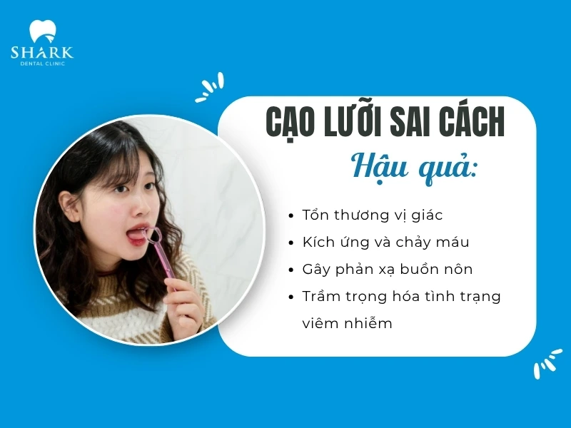 Cạo lưỡi sai cách gây ra nhiều hệ lụy nghiêm trọng