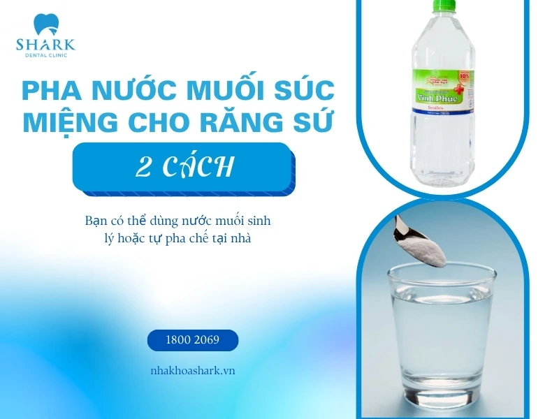 Pha nước muối để súc miệng
