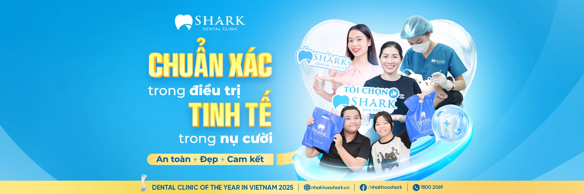 Nha khoa Shark chuẩn xác trong từng khâu điều trị