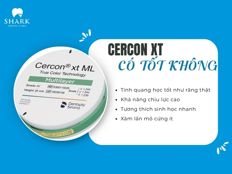 Sứ Cercon XT có độ bền và tính thẩm mỹ cao