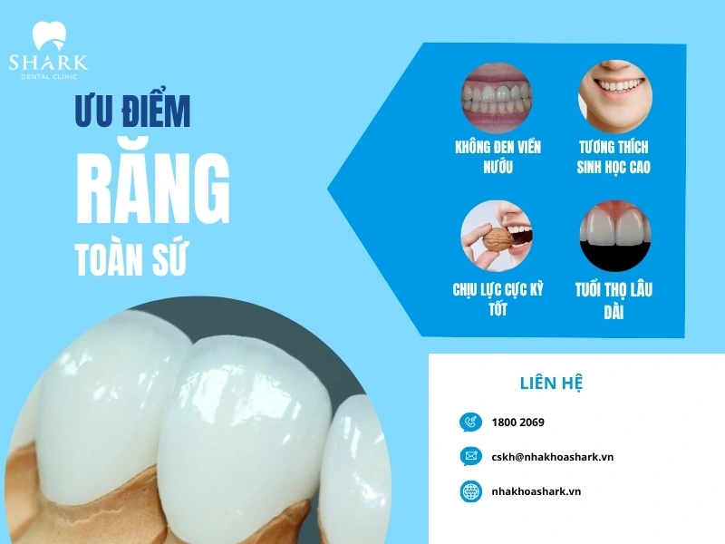 Răng sứ toàn sứ có nhiều ưu điểm vượt trội