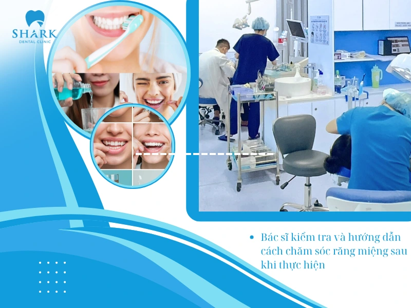 Sau khi thực hiện, bác sĩ sẽ kiểm tra và hướng dẫn cách chăm sóc đúng cách