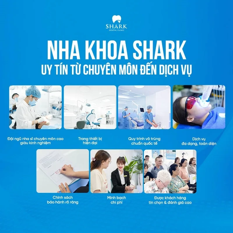 Nha khoa Shark là địa chỉ uy tín để trồng răng