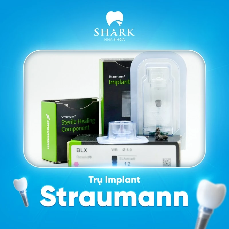 Trụ Straumann có cấu tạo từ Titanium Grade 4 đảm bảo an toàn sinh học tuyệt đối cho khoang miệng