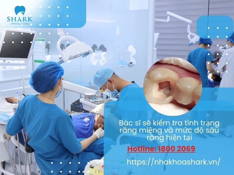 Bác sĩ sẽ thăm khám và kiểm tra tổng quát tình trạng răng miệng của bạn