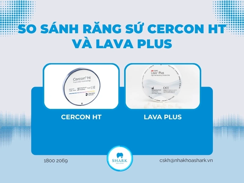 Bao bì sứ Cercon HT và Lava Plus ngoài thực tế