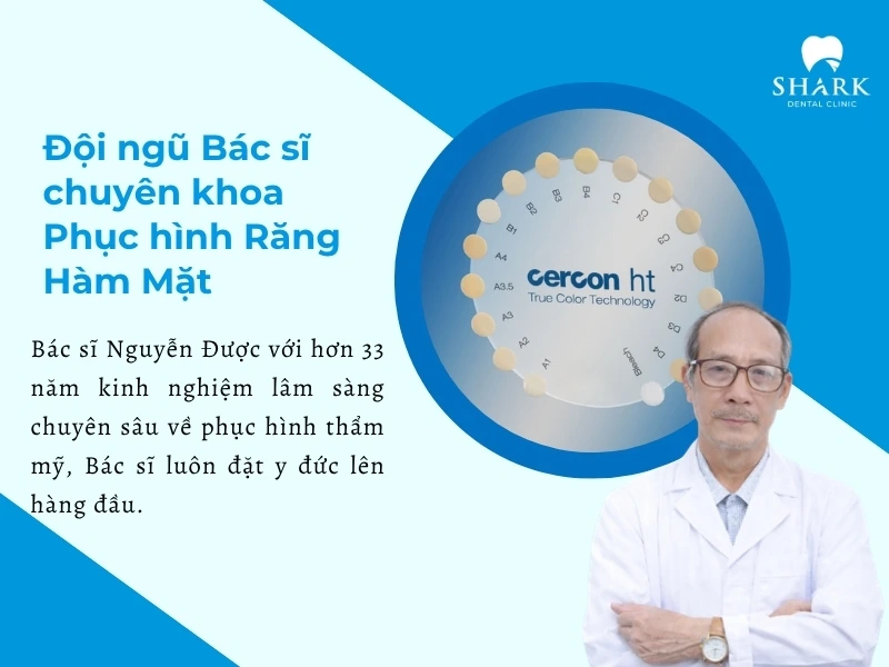 Bác sĩ Nguyễn Được trực tiếp thực hiện làm răng sứ cho khách hàng