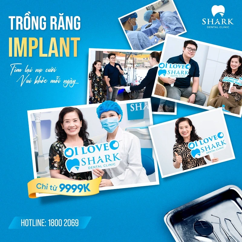Trồng răng Implant an toàn ở Nha khoa Shark