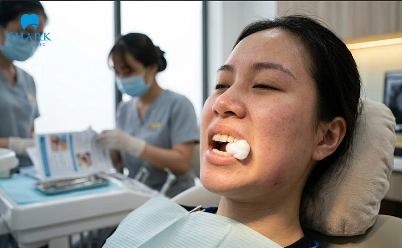 Răng khôn nằm ngang có nên nhổ không? Có nguy hiểm không? 11 Cắn gạc thật chặt sau khi nhổ răng khôn
