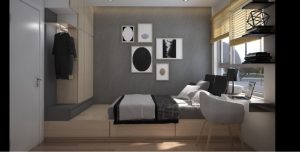 Đặt giường sát cửa sổ giúp bạn đón được không khí trong lành từ ngoài vào