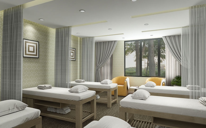 Màu sắc chủ đạo trắng – xám, phù hợp với phong cách tối giản