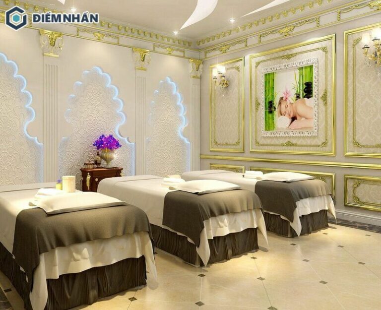 Spa trang trí với các hoa văn hiện đại