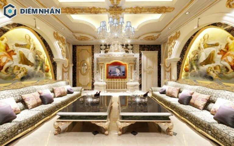 Phòng karaoke được trang trí với hệ thống đèn hiện đại