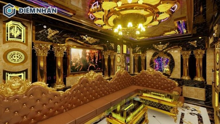 Thiết kế phòng karaoke với sân khấu dành cho những khách hàng muốn thể hiện bản thân