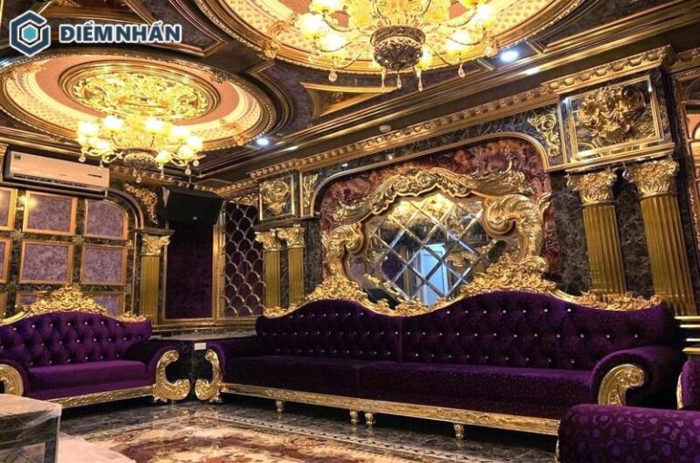 Phòng karaoke gia đình được setup theo phong cách hiện đại