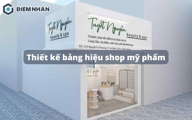thiết kế bảng hiệu shop mỹ phẩm