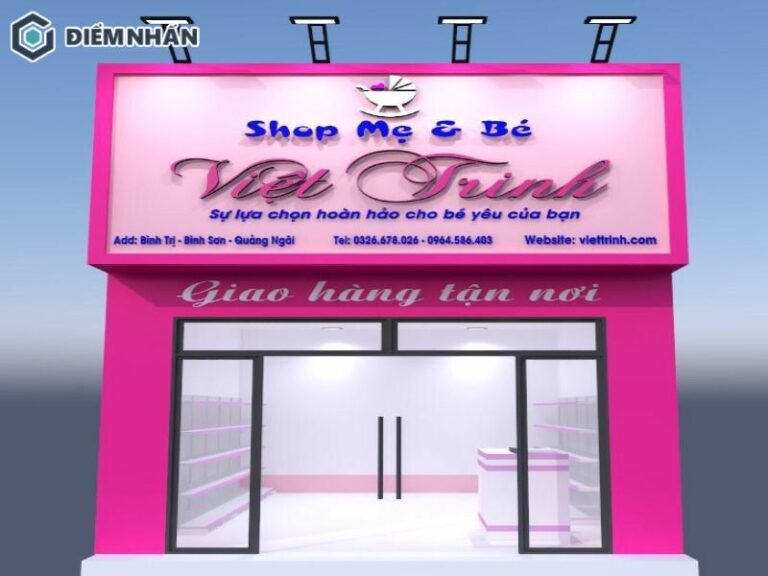 Shop Me Design 15+ Mẫu thiết kế bảng hiệu shop mẹ và bé đẹp, dễ thương