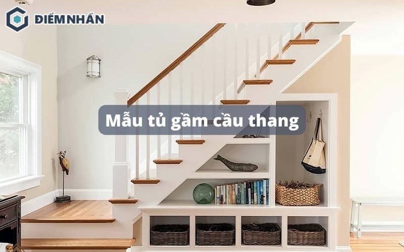 mẫu tủ gầm cầu thang