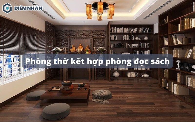 Phòng thờ kết hợp phòng đọc sách