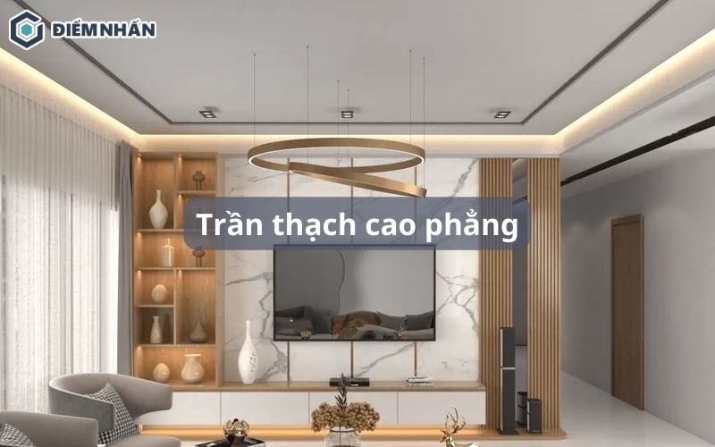 Trần thạch cao phẳng