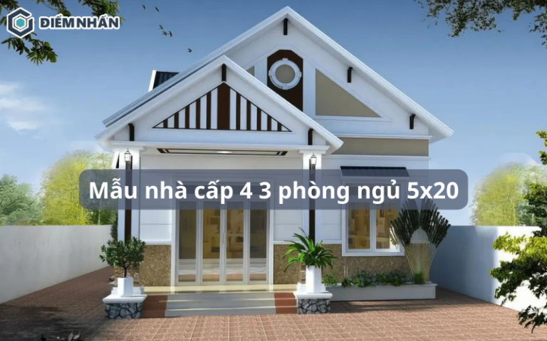 35+ Mẫu nhà cấp 4 3 phòng ngủ 5x20 đẹp, ấn tượng nhất