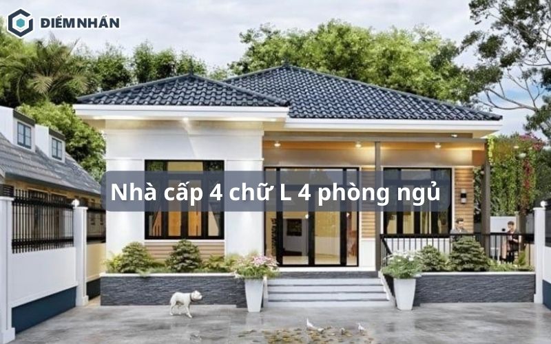 nhà cấp 4 chữ L 4 phòng ngủ