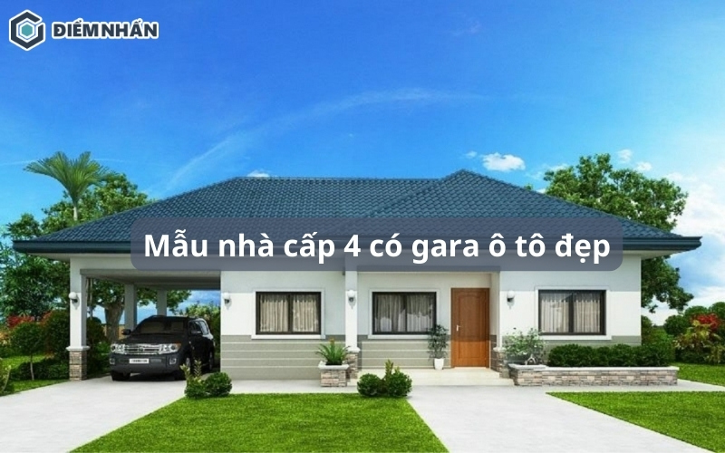 mẫu nhà cấp 4 có gara ô tô