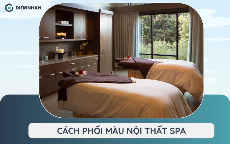 Cách phối màu nội thất spa