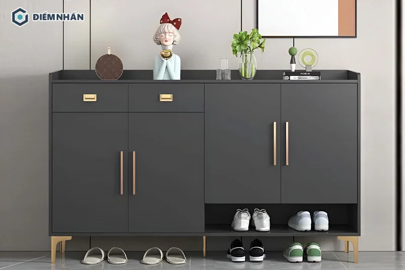 Tủ giày làm từ gỗ công nghiệp đa dạng về phong cách thiết kế và nội thất