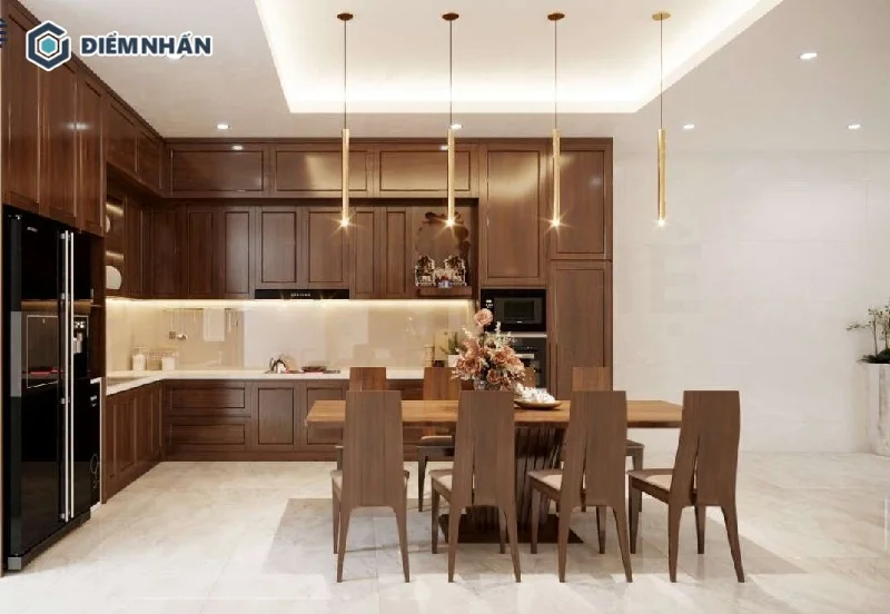 Đối với trần phòng bếp nên ưu tiên loại trần có khả năng chống ẩm và cách nhiệt tốt
