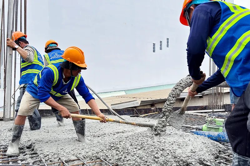 Sử dụng vật liệu chất lượng đảm bảo công trình chắc chắn 