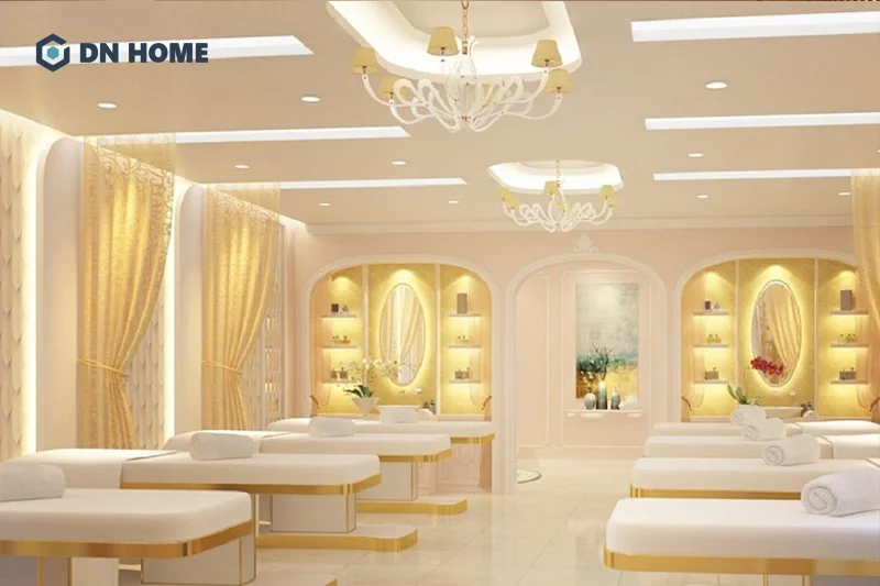 Gương tròn, bầu là lựa chọn phổ biến trong việc trang trí không gian spa