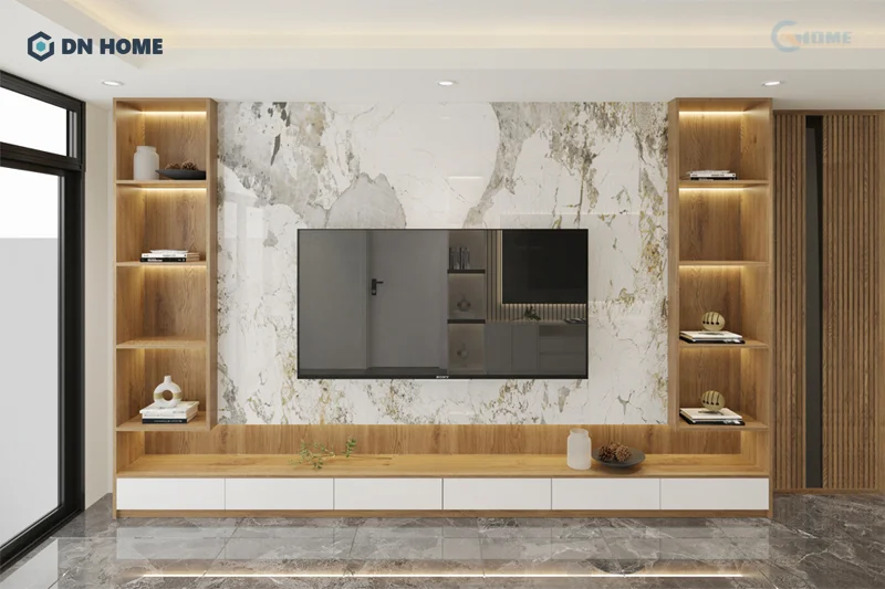Với tivi 43-55 inch bạn nên lựa chọn kệ tivi có kích thước lớn để đảm bảo sự cân đối