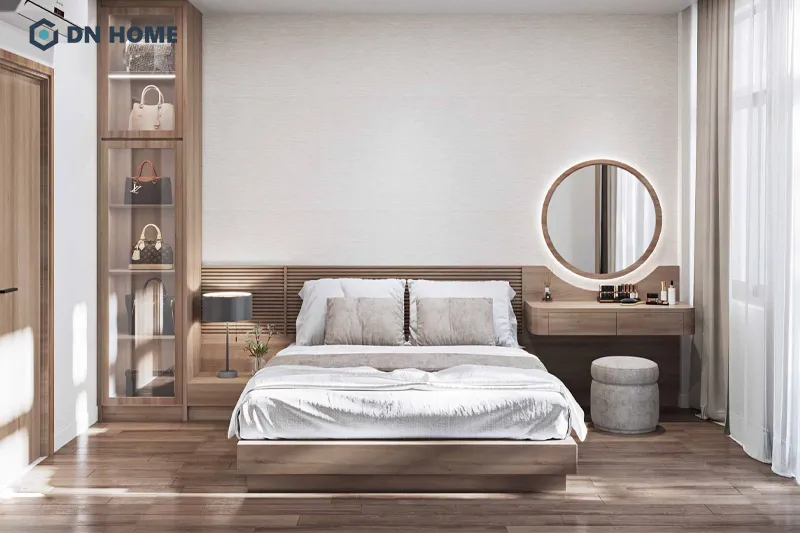 Phòng ngủ nhà phố của những người trẻ thường tập trung vào sự riêng tư và thoải mái