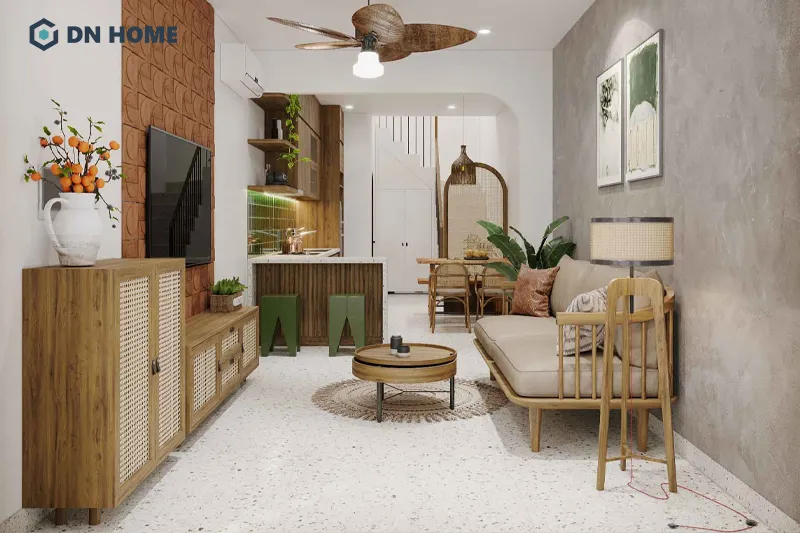 Kết hợp các gam màu một cách hợp lý và tinh tế là cách tạo điểm nhấn nổi bật nhưng vẫn tinh tế cho không gian nội thất nhà phố