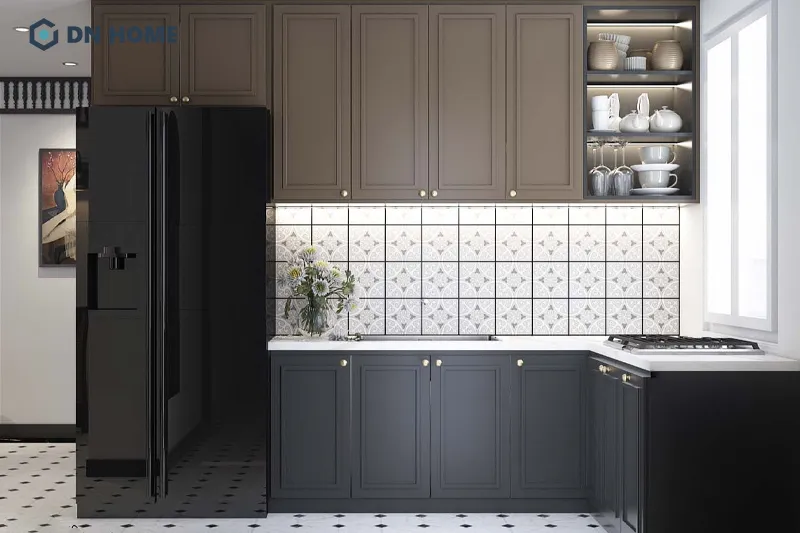 Gạch men với hoa văn là điểm đặc trưng không thể thiếu khi thiết kế nội thất nhà phố phong cách Đông Dương