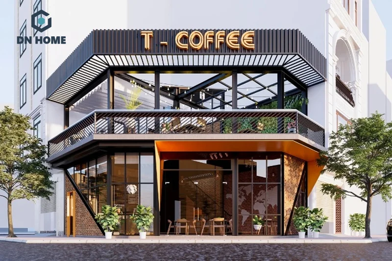 Quán cafe lô góc sân thượng thường được triển khai theo mô hình quán cafe rooftop