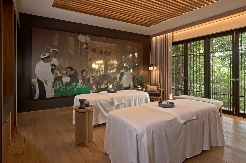 Spa 2 giường thường có diện tích nhỏ nên cần đảm bảo thiết kế tạo sự thoáng đãng, thoải mái