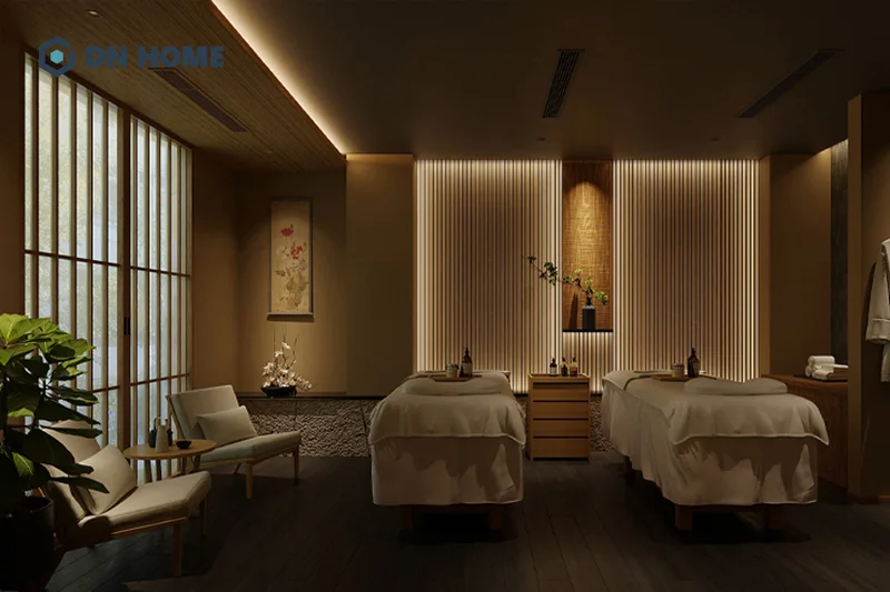 Nên tận dụng tối đa ánh sáng tự nhiên để không gian spa 2 giường thêm thoáng đãng