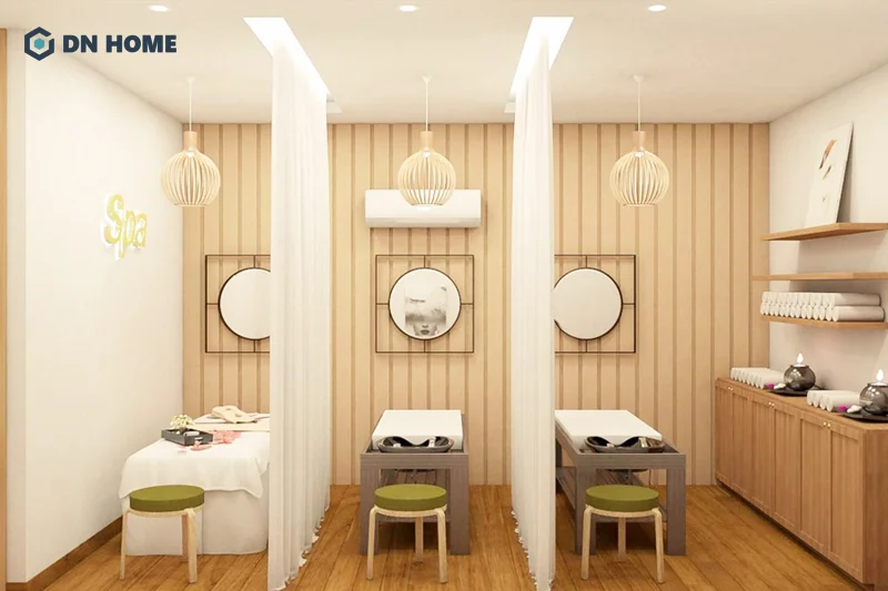 Thiết kế phong cách tối giản giúp spa 20m2 trông thoáng đãng và rộng rãi hơn