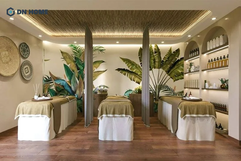 Mẫu spa nhỏ diện tích 20m2 thiết kế theo phong cách Nhật Bản sử dụng chất liệu gỗ làm chủ đạo