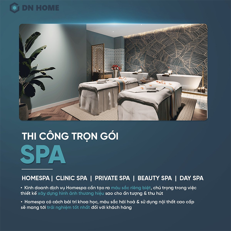 Nội Thất Điểm Nhấn có kinh nghiệm, chuyên môn trong việc thiết kế - thi công đa dạng mô hình spa