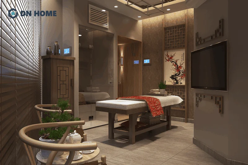 Spa dưỡng sinh Đông y cần hạn chế nhiều chi tiết rối mắt, tạo không gian yên tĩnh và thư giãn