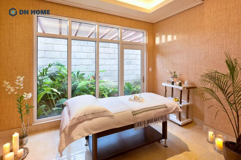 phong cách Eco mang đến sự gần gũi, thư giãn tuyệt đối cho không gian spa gội đầu dưỡng sinh mini