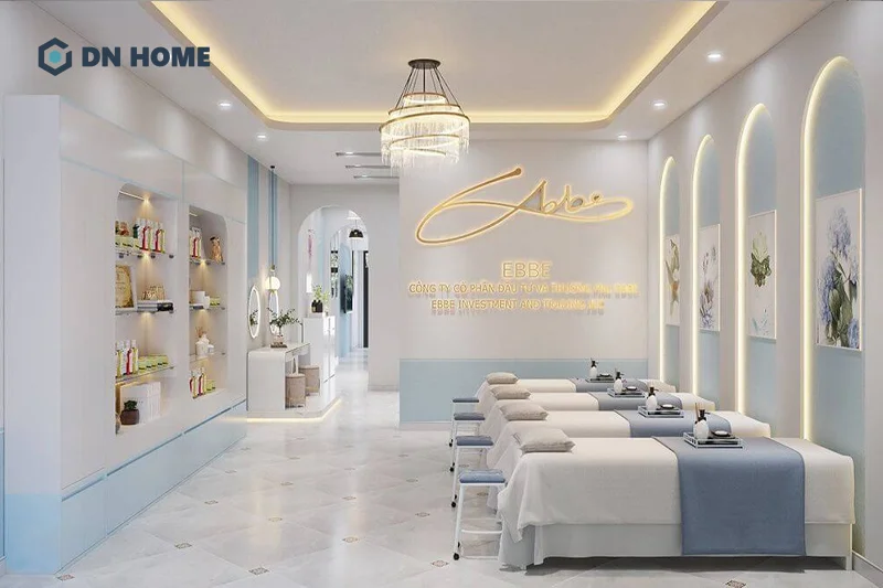 Cần phối màu sắc trong không gian spa một cách hài hòa để tạo nên cảm giác dễ chịu, thoáng đãng