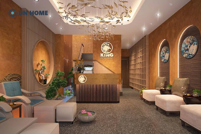 Trang trí không gian spa theo phong cách gần gũi với thiên nhiên tạo cảm giác ấm cúng