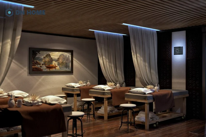 Tranh treo tường là đồ vật trang trí không gian spa đơn giản nhưng hiệu quả